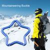 10 шт. Разноцветные карабины в форме пятиконечной звезды, карабинные крючки из алюминиевого сплава, аксессуары для DIY, пряжка для брелка для кемпинга, походов