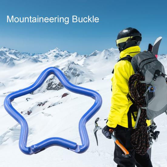 10 шт. Разноцветные карабины в форме пятиконечной звезды, карабинные крючки из алюминиевого сплава, аксессуары для DIY, пряжка для брелка для кемпинга, походов