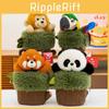 Monkey Panda Parrot Potted Plant Plush Toy Stuffed Animal Doll Decoration Gift