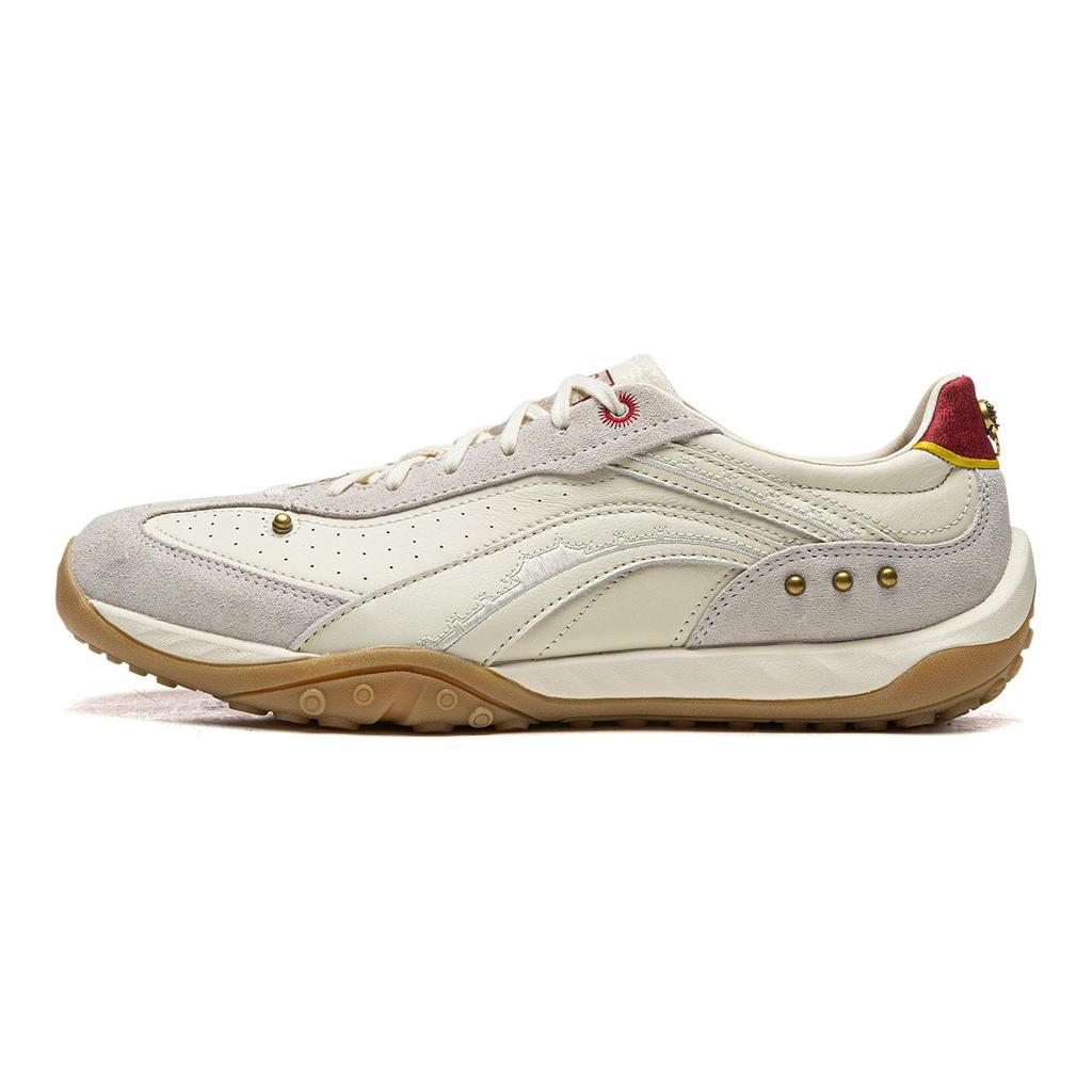GUGONG x Li Ning Xingliu Износостойкие, Легкие, Сбалансированные Низкие Повседневные Кроссовки Унисекс Светло-Античный Желтый AGLV217-1