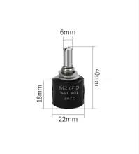 1/2/5/10K 10 Turns Precision Multi-turn Wire-wound Potentiometer Multi-circle Mechanical Stroke 360 Degree Rotation Switch Tool