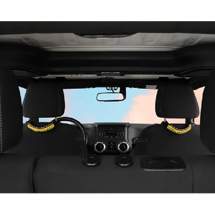 4pcs Roll Bar Grab Handles Grip Handle For Jeep Wrangler JK JKU 2007-2017 Yellow