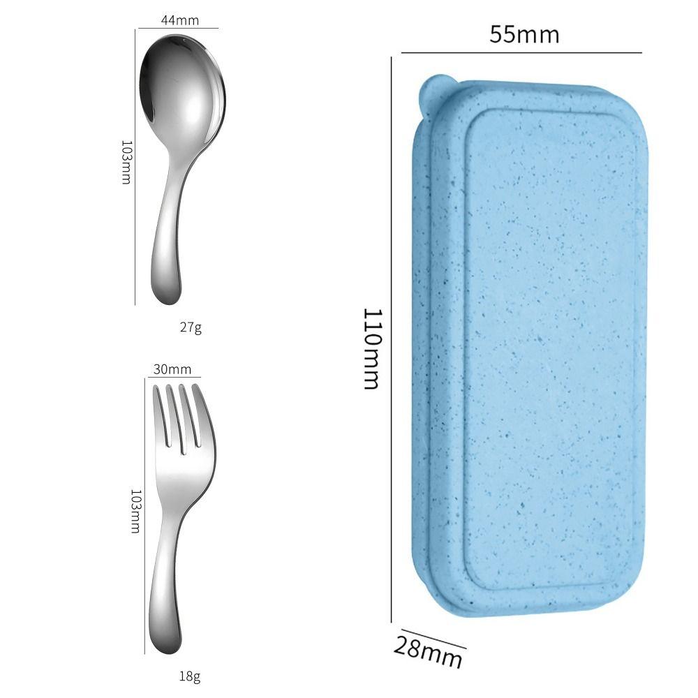 Набор ложек и вилок из нержавеющей стали 304, инструмент для десертов и фруктов, кухонные принадлежности для детей, студентов, офиса