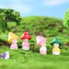 Очаровательные мультяшные фигурки грибов для декора мхового микроландшафта