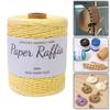Cotton Raffia Yarn 328 Yards Lightweight Round String Soft for Crocheting Bags DIY Crafts Beach Hat