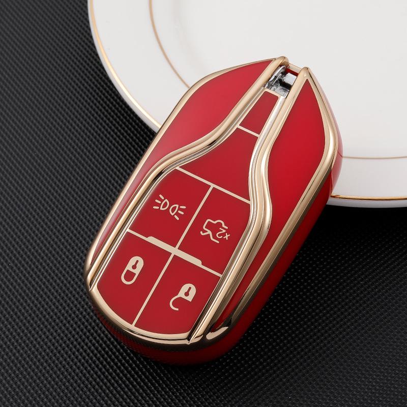 Maserati Key Cover for Levante, Levante SUV, and Ghibli - Protective Shell with Keychain.
