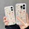 Painted Phone Case for iPhone 12 13 15 16 iPhone 16 12 13 14 15 Pro 14 15 16 Pro Max Coverage Shockproof Anti-Fingerprint Fresh Style Protective Case