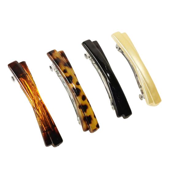 4 шт. Заколки для волос во французском стиле, дизайн «черепаховый панцирь», женские заколки для волос с металлическими пружинами, легкие аксессуары для волос