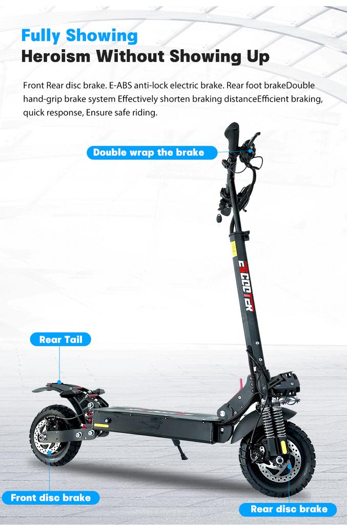 X6 Мощный внедорожный двухколесный двойной ступичный электросамокат 2400 Вт, скутер, электрические складные скутеры, 48 В, двойной двигатель, двойная пружинная подвеска