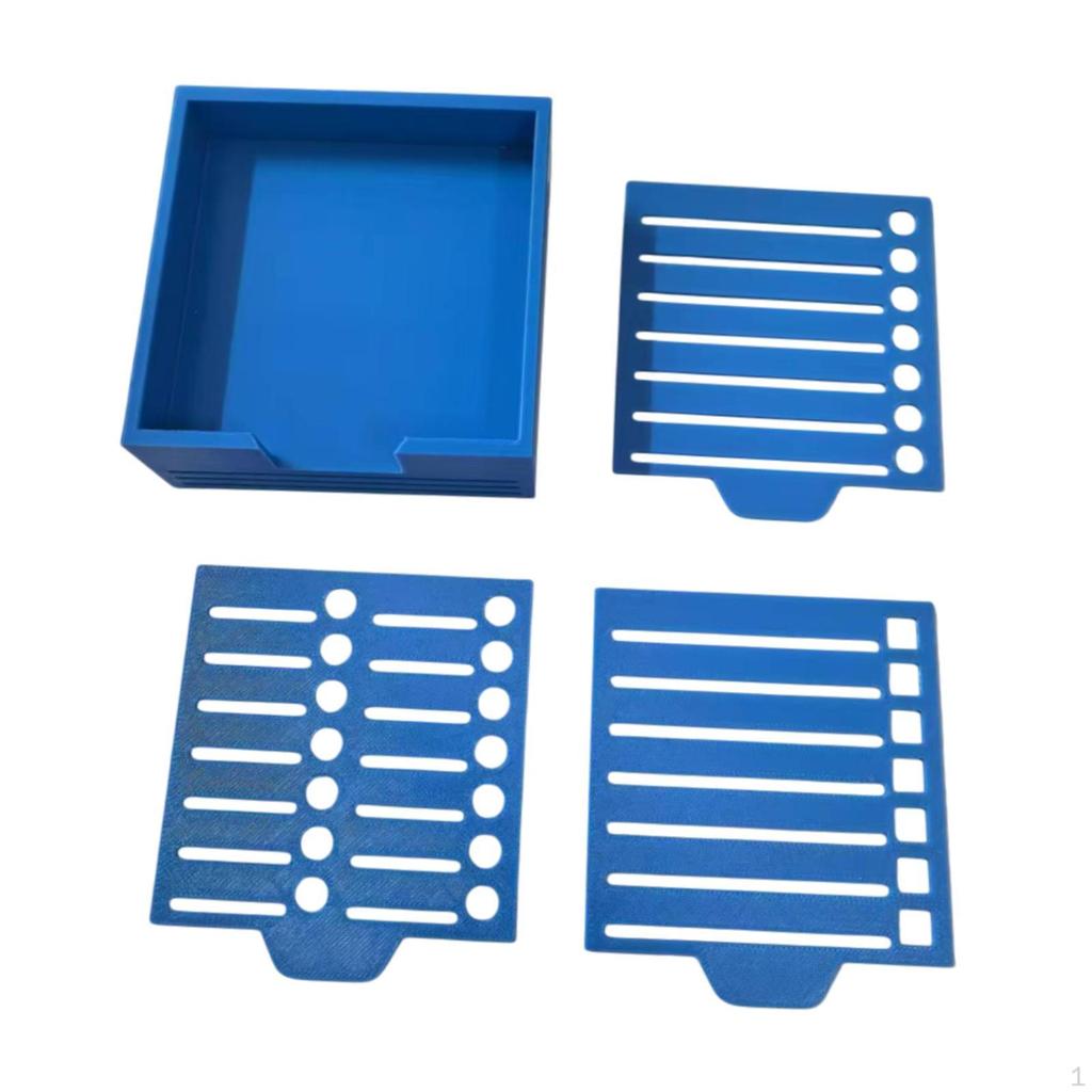 Sticky Note Holder with Stencil Memo Dispenser Easy To Use Business Card Office Desk