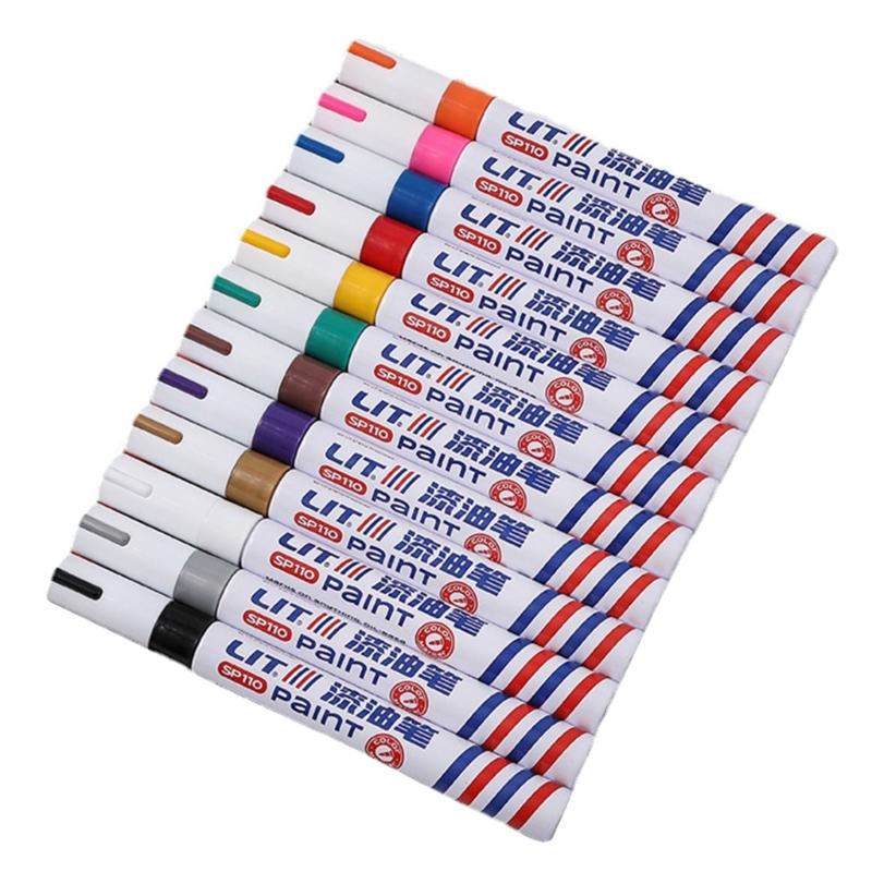 Tire Paint Pen Long Lasting Car Wheel Touch Up Paint Marker Pen Waterproof Oil Based Formula for Tire Restoration