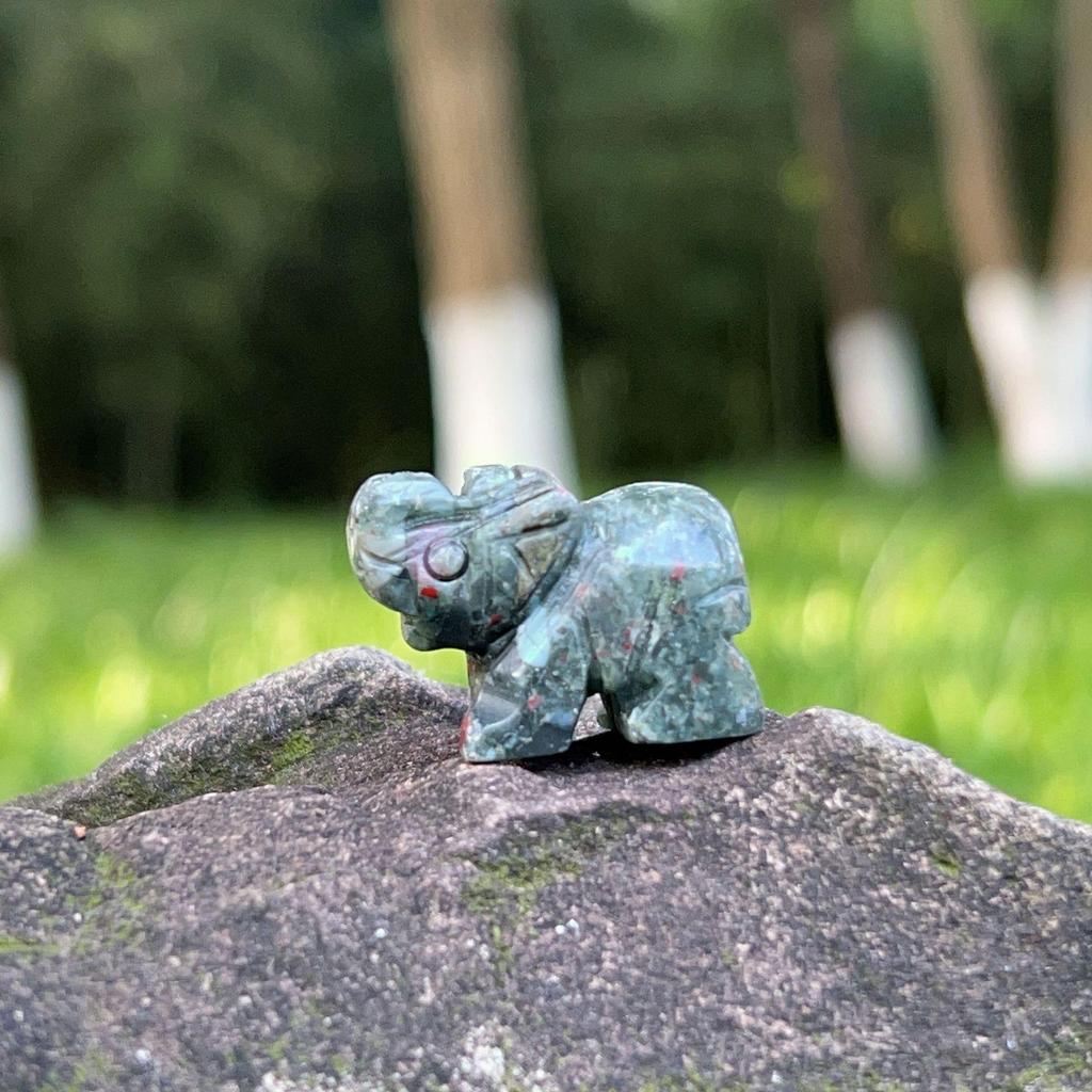 Мини-слон из натурального хрустального агата для детского научного образования