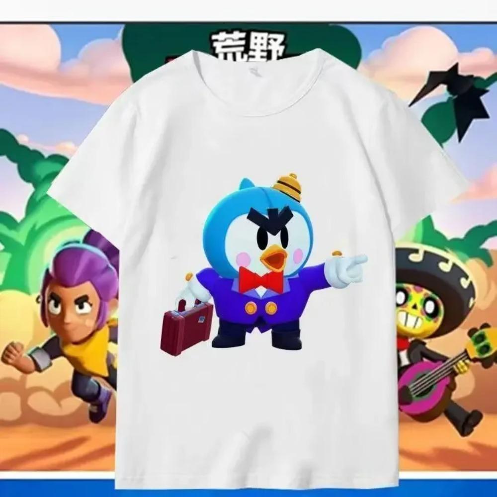 Новая летняя футболка с коротким рукавом и забавным игровым принтом для детей и подростков, одежда для детей, костюм для косплея, повседневная детская футболка-топ
