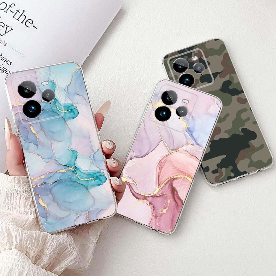 Soft Liquid Silicone Back Cover For Realme GT7 Pro RMX5011 Phone Case Marble Gothic Style Cartoon Bumper Shell Realme GT 7 Pro