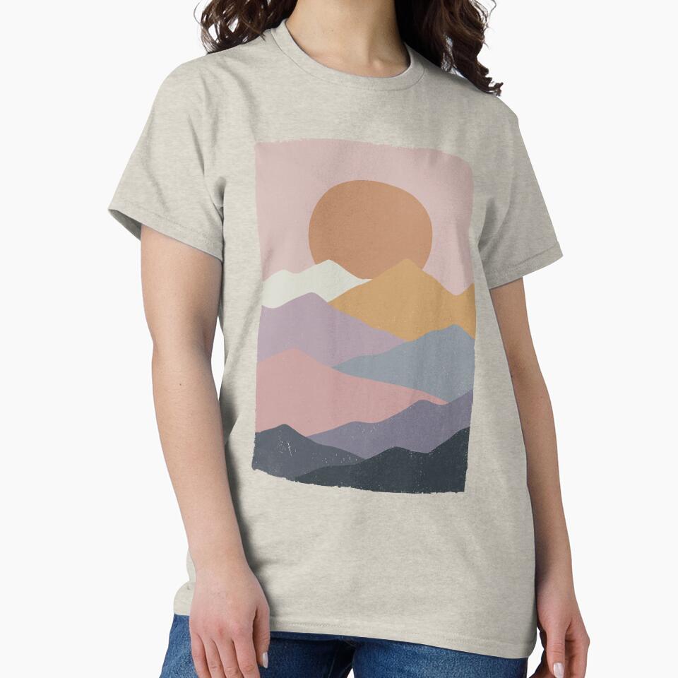 Mountain Sunset Vintage. Classic T-Shirt