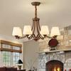 Retro French Iron and Glass Chandelier for Living, Dining, or Bedroom