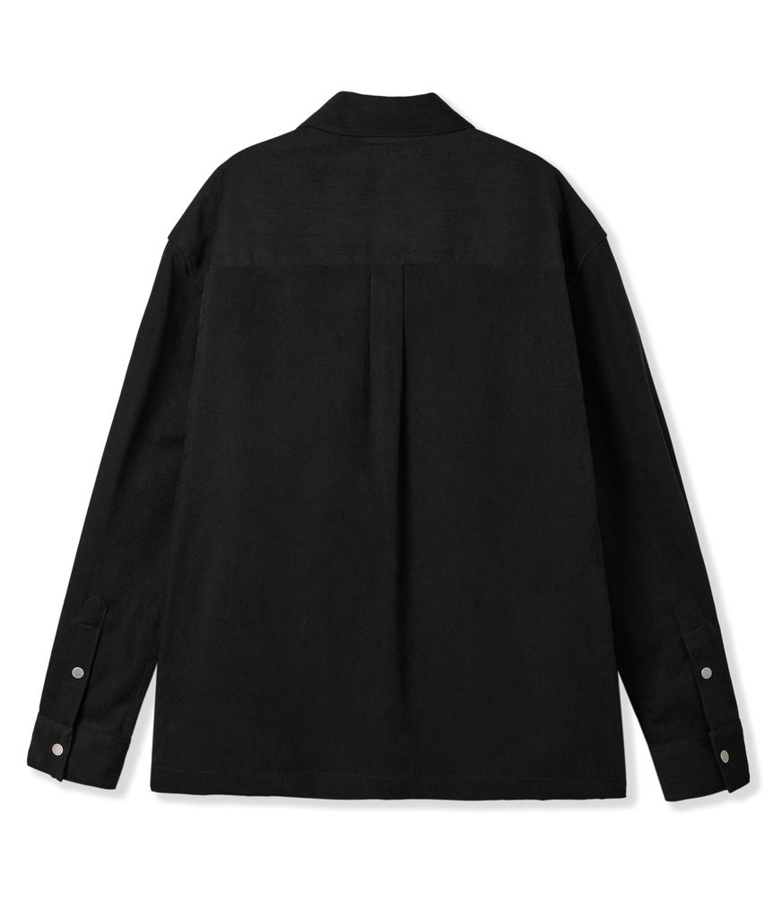 USPOLOASSN Oversized Suede Shirt_Black