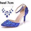 Large Size Tassel Rhinestone Wedding Shoes 9 Thin Heel Pointed Sandals Luxury Rhinestone Wedding Shoes
