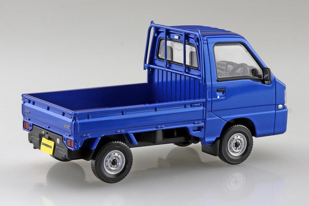 Aoshima Bunka Kyozaisha Raku Plastic Snap Kit Subaru Sambar Truck WR Blue Limited Plastic Model 1/32 No.05-WB Color-coded (Car)
