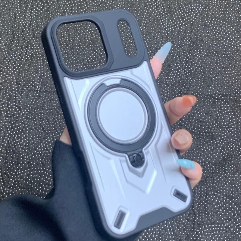 Military Matte Armor Magnetic Case ForiPhone 17 Air 16 15 14 Plus 13 12 11 Pro Max ForMagsafe Stand Shockproof Rugged Cover