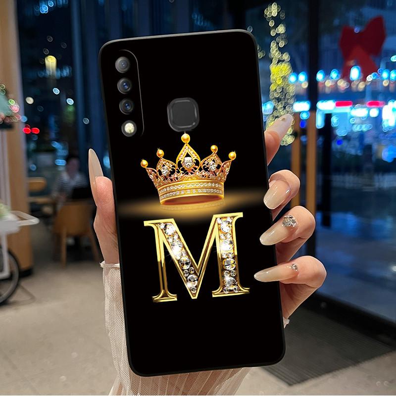 Красивый чехол-корона с буквами от А до Я для Infinix S4 Smart3 Plus X626 X267, черный, из мягкого силикона, противоударный