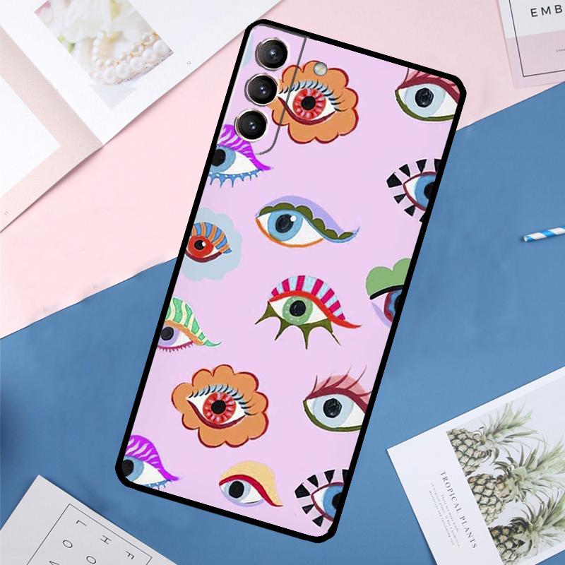 Чехол со принтом Синий Глаз Удачи и Сглаза для Samsung Galaxy S25 Ultra S24 S23 S22 S21 Ultra S9 S10 Plus S23 FE S25 FE Задняя крышка