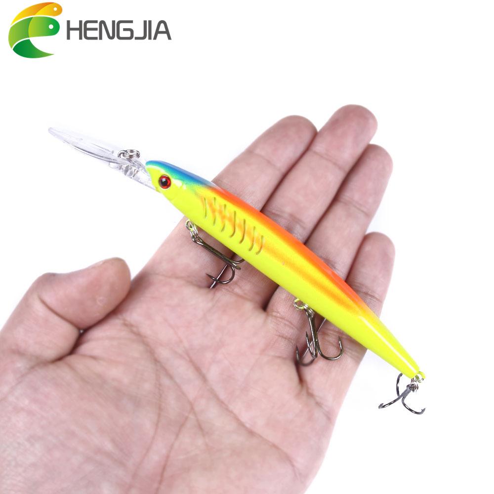 HENGJIA Глубоководная приманка для гольяна с длинной губой, 12,7 г, 10 шт./упак., крючки, реалистичная приманка для щуки