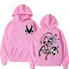 Американское аниме Helluva Boss, двусторонняя толстовка с принтом, унисекс, женские трендовые толстовки с капюшоном с героями мультфильмов, модные повседневные свободные пуловеры