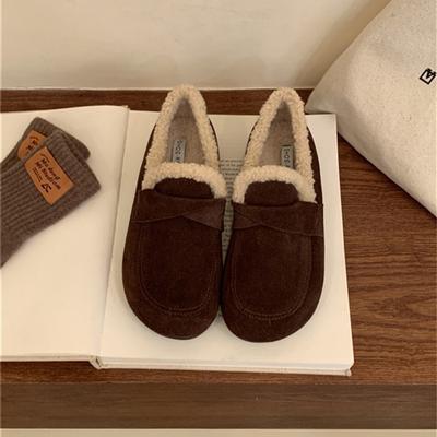 2025 осень и зима новая теплая обувь балетки лоферы французский ретро Мэри Джейн Мао Мао