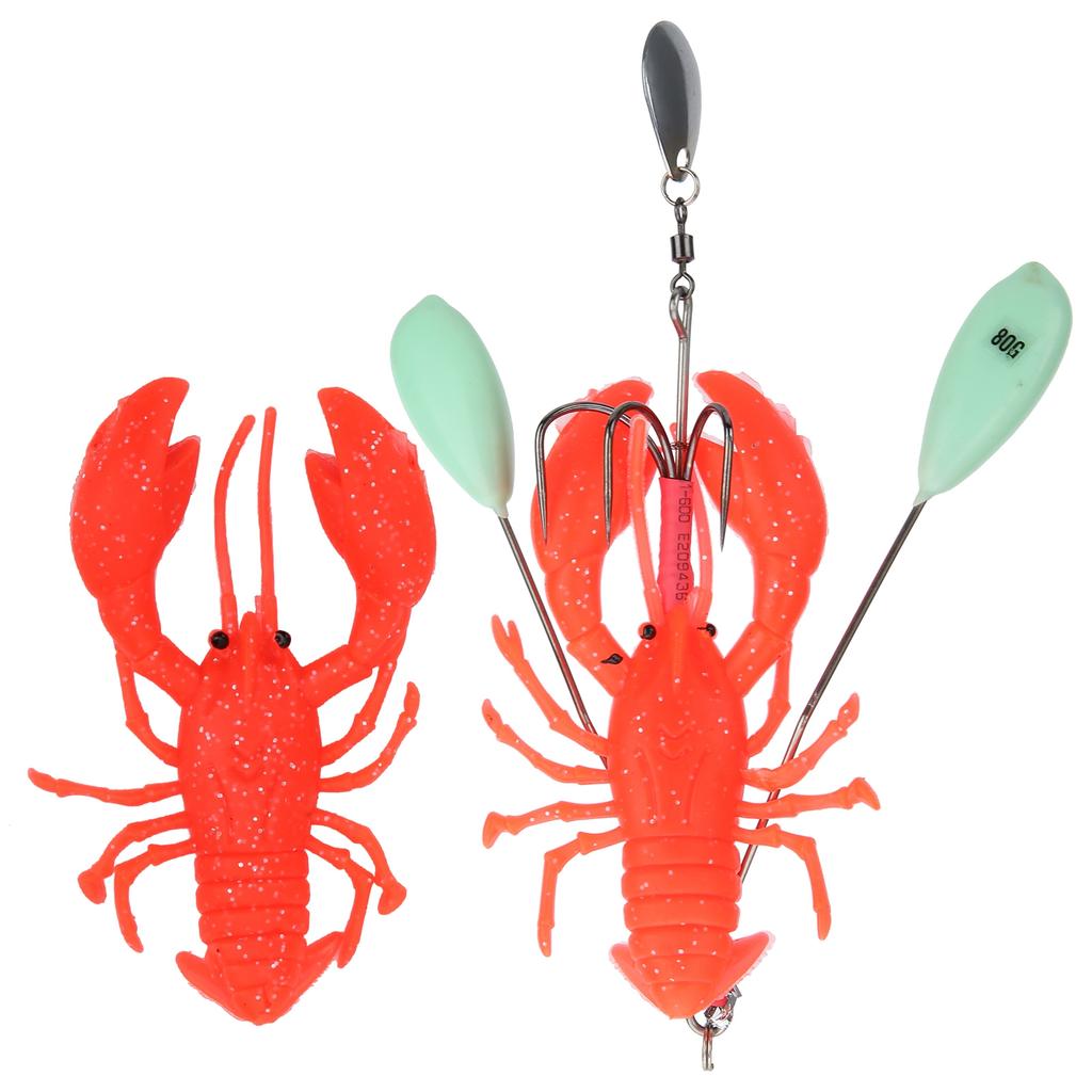 Artificial Simulation Large Lobster Crawfish Lure Bait Deep Sea Trolling Fishing Tacklered