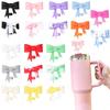 Bowknot Straw Covers Cap for Cup 30&40 Oz Tumbler Cups Reusable Silicone Accessories Straw Tips Lids Protector for 10mm Cups