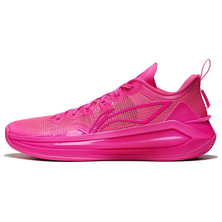 Li Ning Liren 3 V2 РОЗОВЫЕ Устойчивые к истиранию Дышащие Низкие Баскетбольные кроссовки Унисекс Неоново-розовые ABAT073-9