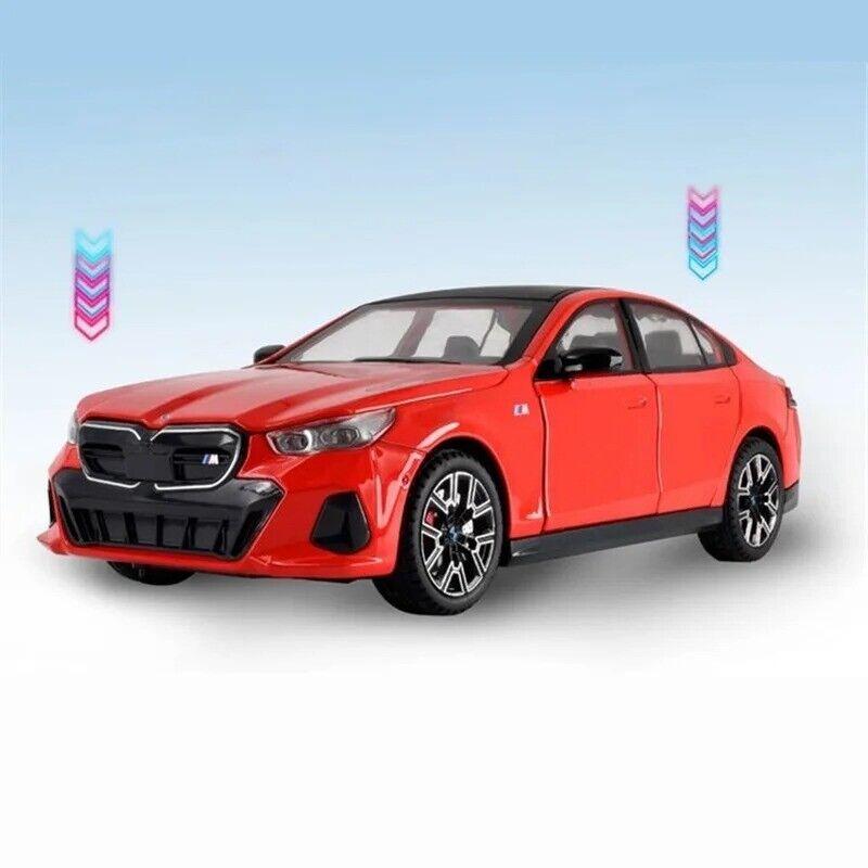 1/24 BMW I5 M60 литая модель из сплава роскошная игрушечная машинка со звуком и светом детская рождественская игрушка в подарок