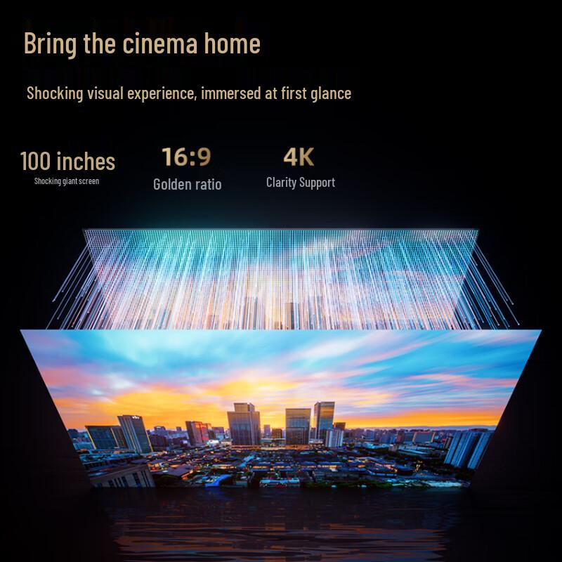 Deli MS802 Long Focus Anti-Light Frame Projector Screen