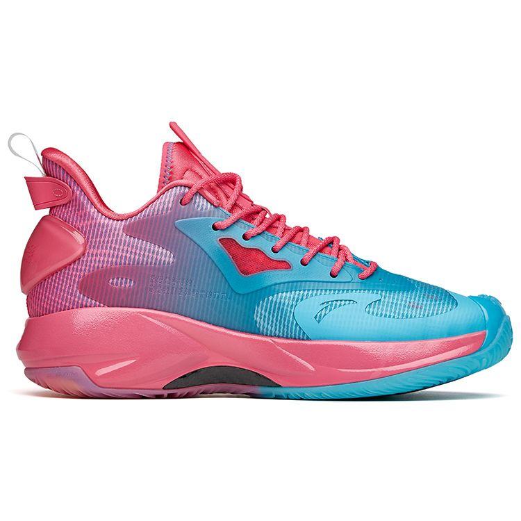 Anta Crazy Tide 3 Pro Nitrogen Technology Neon Mid-Top Basketball Shoes Men Sneaker Purple Red 112141651S-2