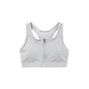 Nike Dri-FIT Swoosh Zip-Front Solid Medium Intensity Sports Bra Women Underwear Gray DD1206-073