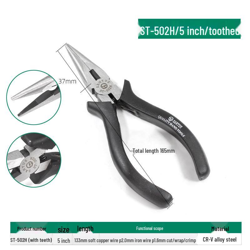 ST-616A Multifunctional 6" Needle-nose Pliers – Electrician & Mini Pointed Pliers 616H