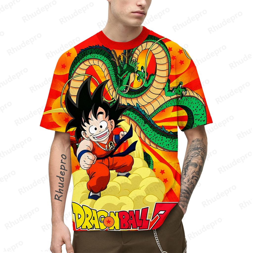 Японская аниме-футболка Super Saiya для мужчин Y2k Goku с коротким рукавом для детей и мужчин 100-5XL 2024 Футболки свободного покроя, модная уличная одежда