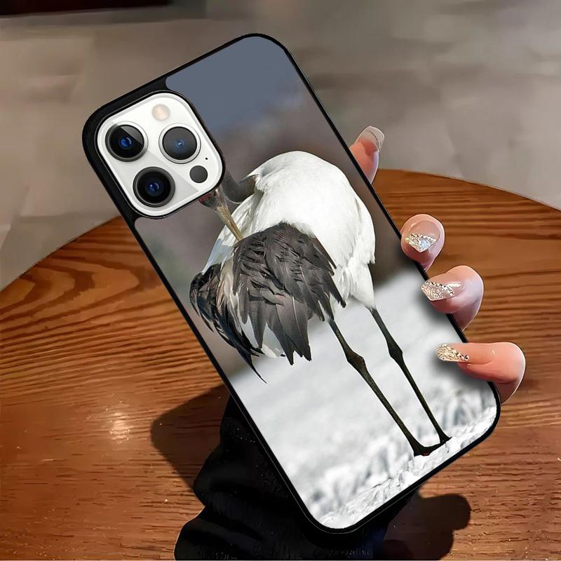 Red-crowned Crane Bird Phone Case For iPhone 17 Air 16 15 14 13 12 11 Pro Max Max Plus Bumper Case Cover