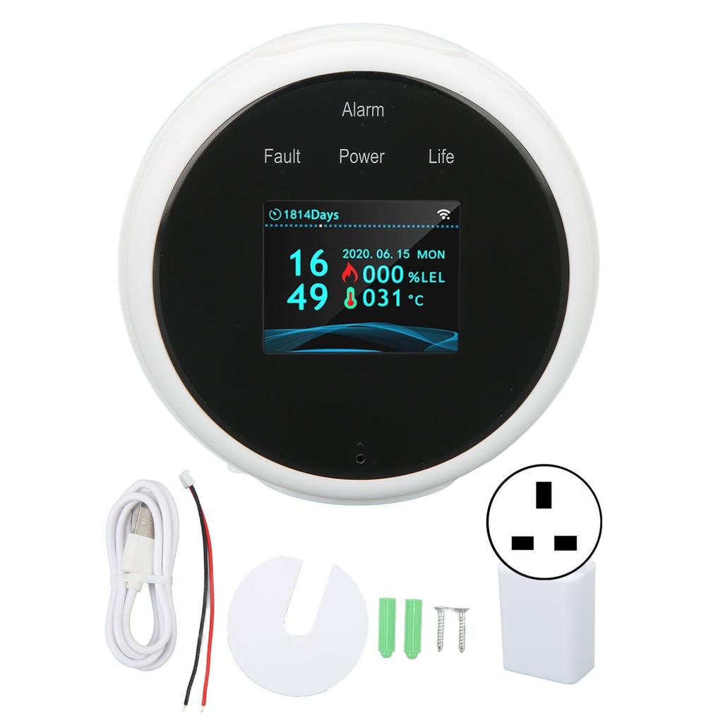 Smart Gas Leak Detector Highly Sensitive Combustible Gas Alarm WiFi Gas Leak Sensor for Home