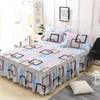 Solid Color Bed Skirt 1pcs Cover Bedroom Bed Cover Bed Skirt with 2pcs Pillowcase Non-slip Mattress Cover Bedsheet Bedspread