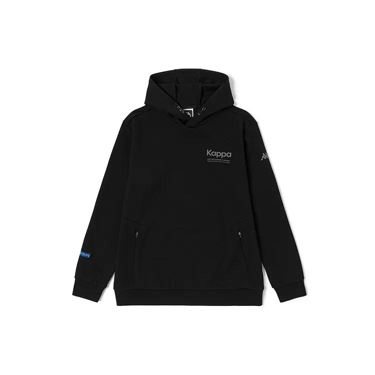 Kappa Sweatshirts Men's Black-990 Hooded Moderate Regular (Unisex) Sweatshirts K0D12MT41