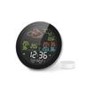 Tuya Wifi Multifunctional Home/Office Weather Station Color Digital Display Clock Outdoor and Indoor Temperature Tester Hygrometer Weather Forecast T