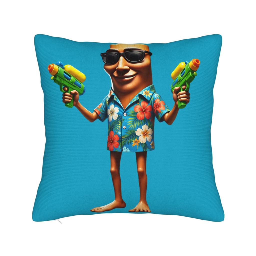 Tung Tung Tung Sahur Brainrot Funny Pillow Case Comfy Pillow Cover Kawaii Pillowcases For Sofa Home Decoration