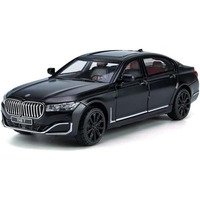 Модель автомобиля BMW 760 в масштабе 1/24, игрушечный автомобиль из цинкового сплава со звуком и светом для детей, подарок для мальчиков и девочек