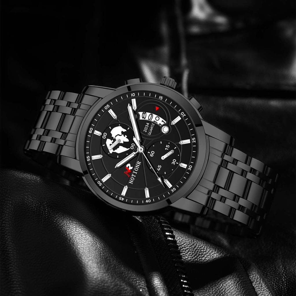 Men's Quartz Watch Classic Men's Business Watch Fashion Military Watch Analog Calendar Watch Casual Watch