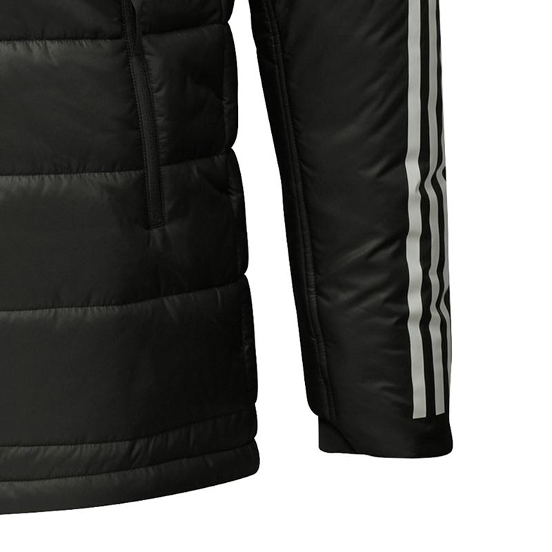 Adidas Mufc Outdoor Sports Hooded Cotton Jacket Winter Men Jacket Military-Green FR3682