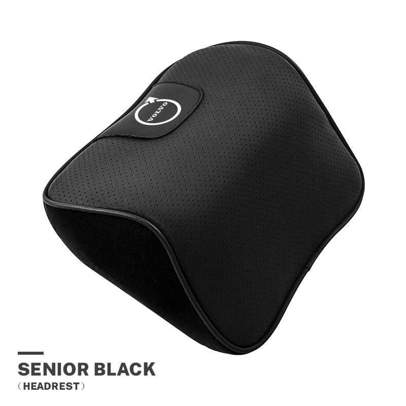 Car Leather Headrest Lumbar Memory Foam Neck Pillow Accessories For Volvo XC90 V90 V60 XC60 V40 EC40 EX40 S80 S60 S90 C40 XC40
