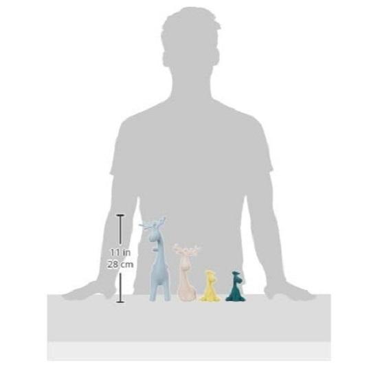 Статуэтка семьи оленей для домашнего декора | Набор фигурок из смолы (Упаковка из 4 штук, разноцветная)