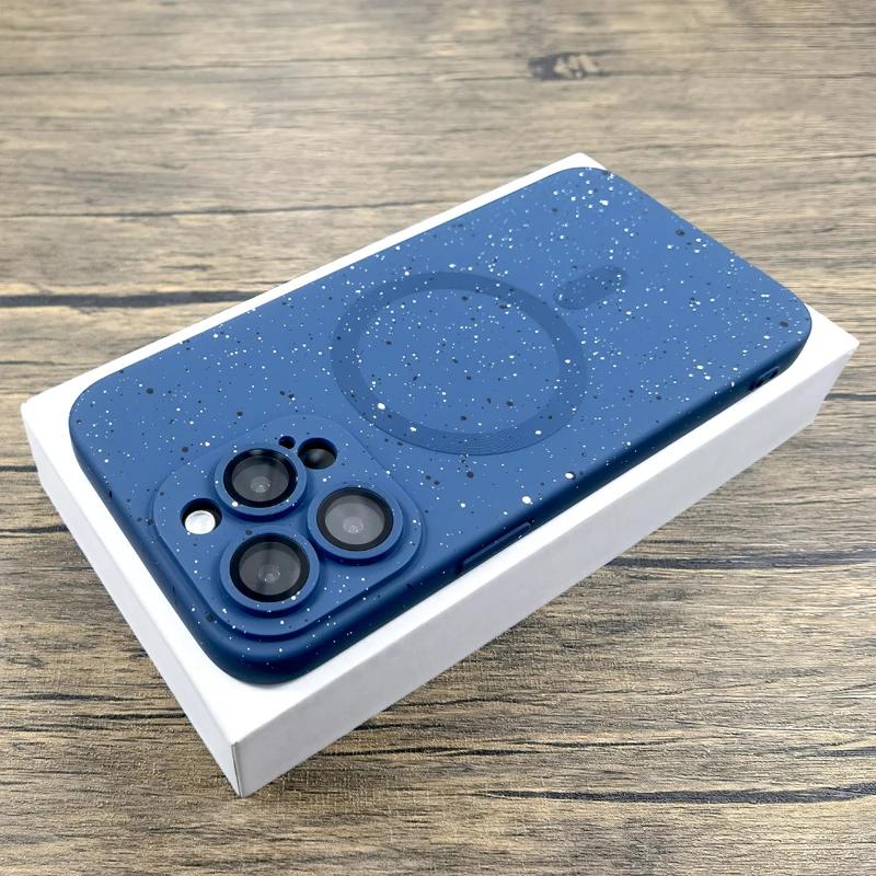 Luxury Silicone Case For iPhone 17 16 15 14 13 12 11 Pro Max Plus 16Pro 15Pro 14Pro 13Pro For Magsafe Mag Safe Charge Covers